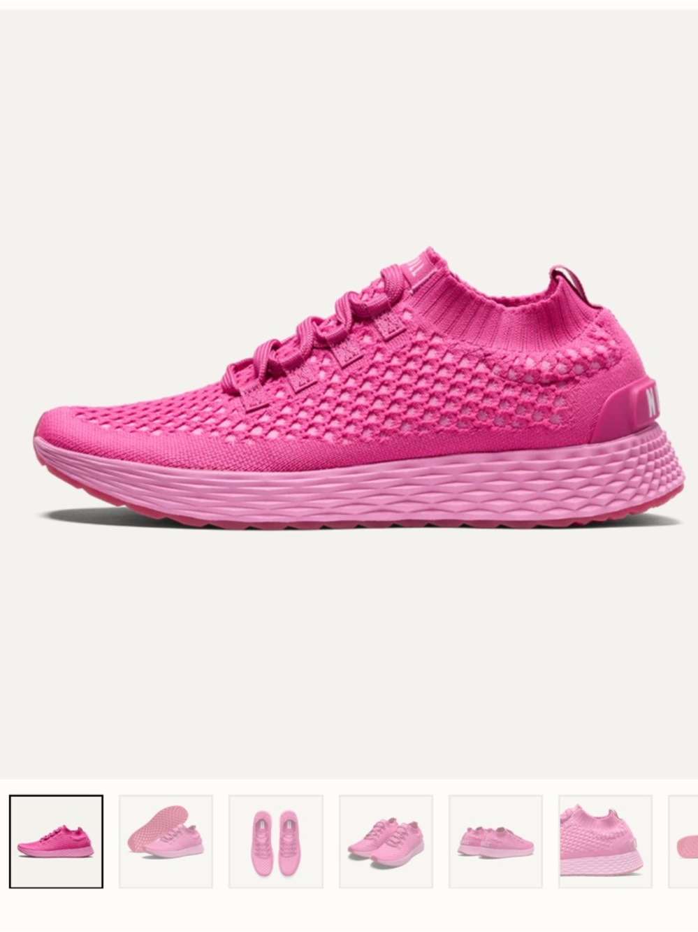 Pink Knit NO BULL Athletic Sneakers